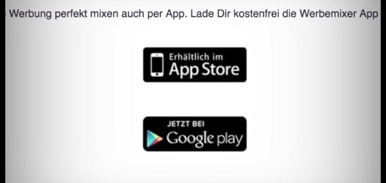 Jetzt zum Start in den Tag die WerbemiXer APP Downloaden 